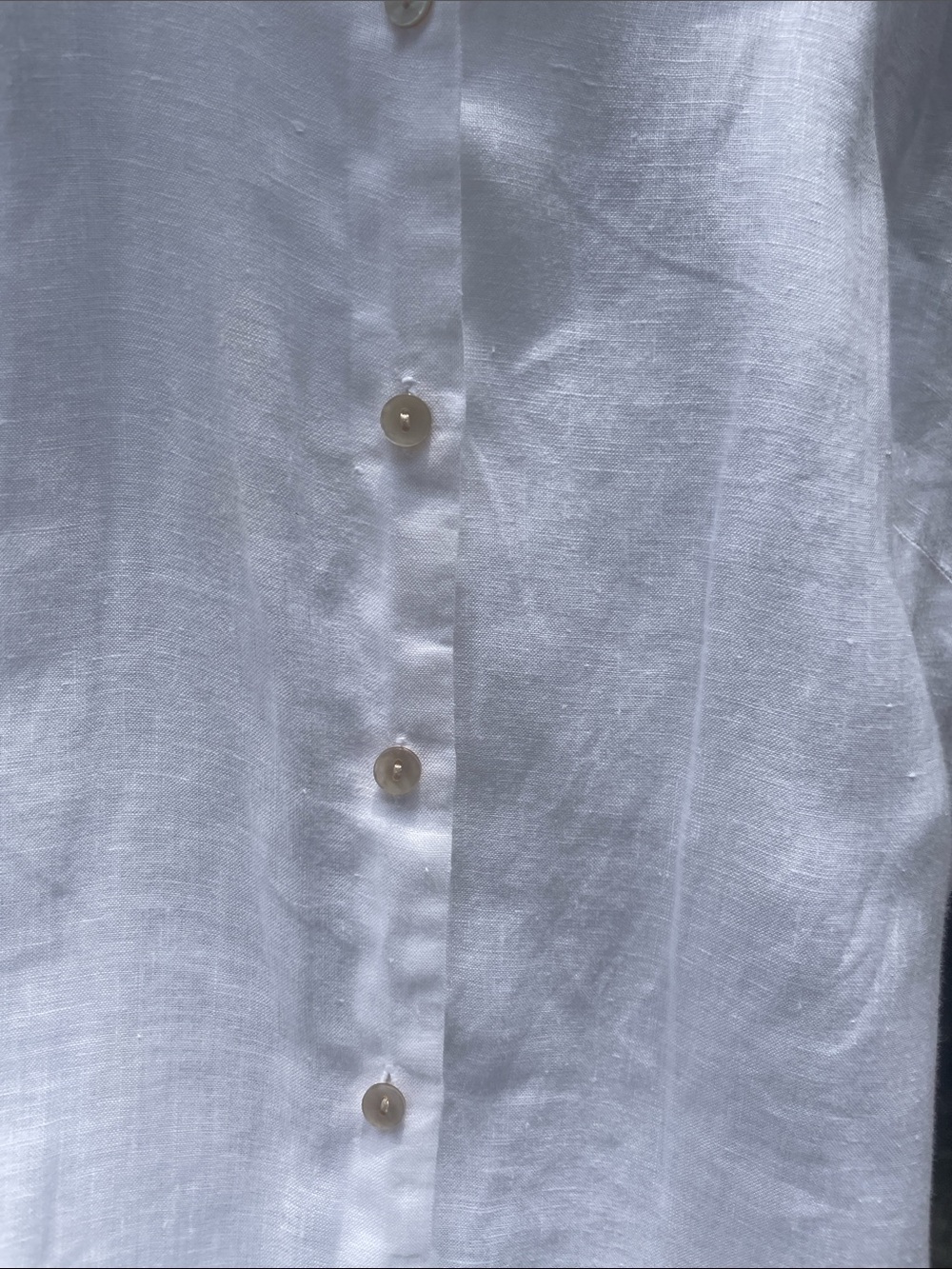 Avenue 18-20 Linen Classic White ShortSleeve Shirt Womens pit to pit 25” Preworn - Picture 7 of 16